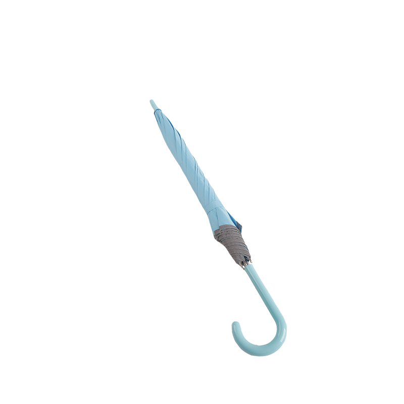 ছোট টাটকা হালকা নীল পঞ্জি, রিফ্লেক্টিভ স্ট্রিপের সাথে সোজা ছাতা-0E6B0037