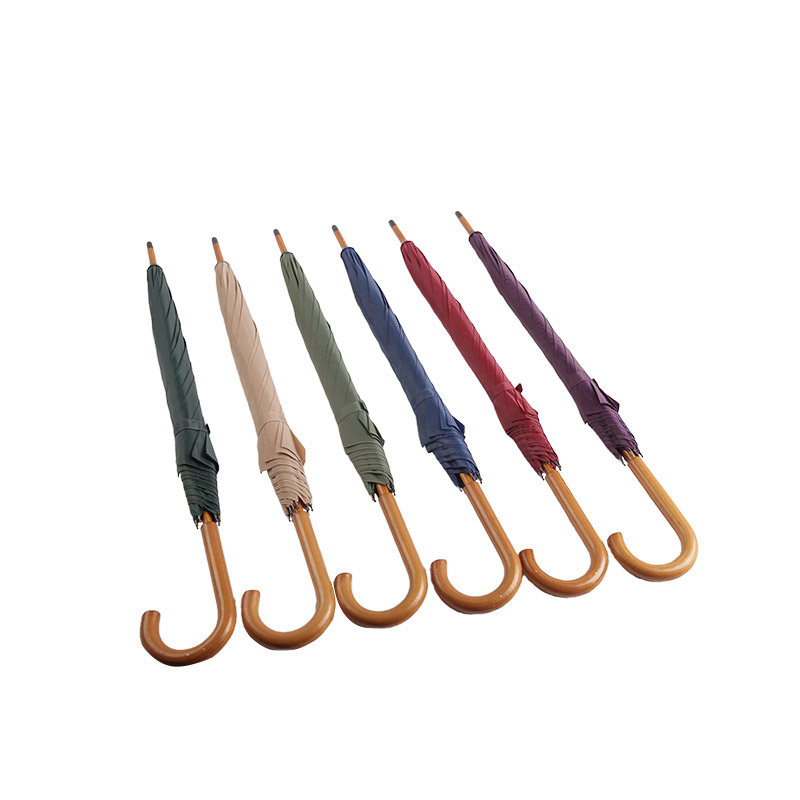 বেগুনি কাঠের হাতল পঞ্জি সোজা ছাতা-0E6B0064