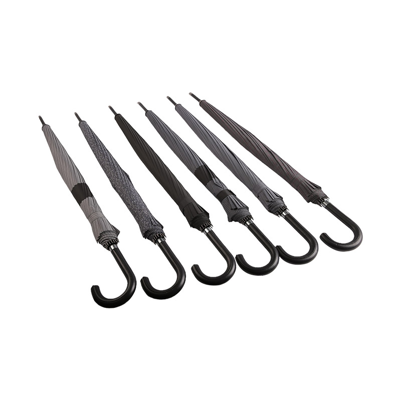 গাঢ় কফি রঙ পঞ্জি সোজা ছাতা-0E6B0318 মেরামত করা সহজ