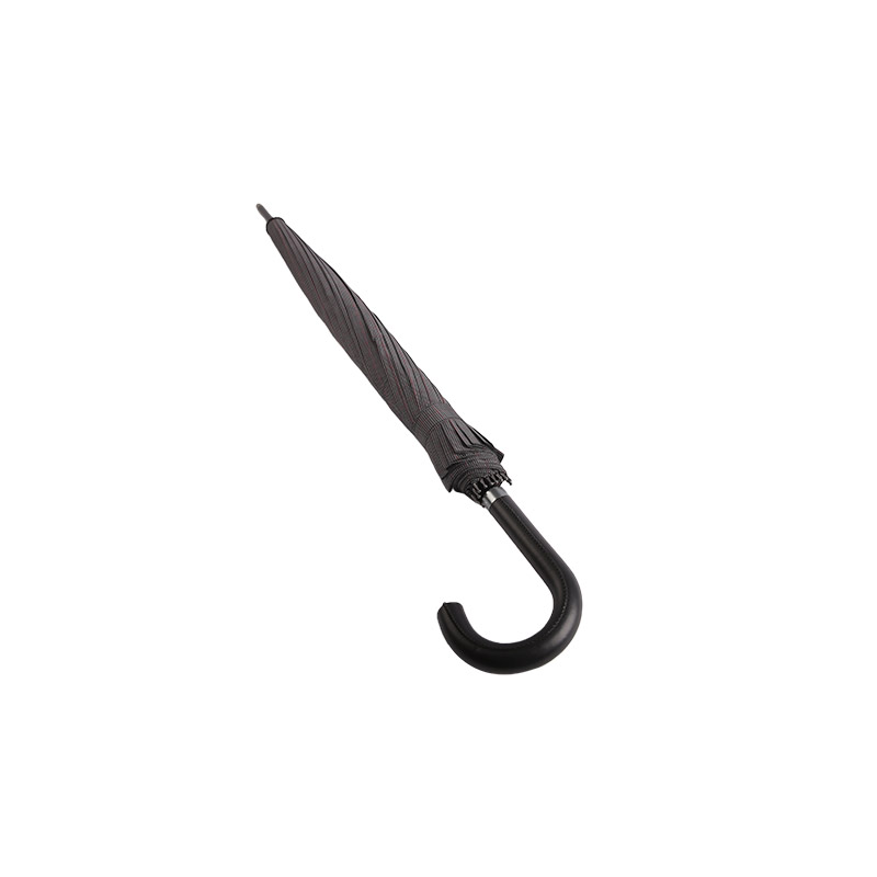 গাঢ় কফি রঙ পঞ্জি সোজা ছাতা-0E6B0318 মেরামত করা সহজ