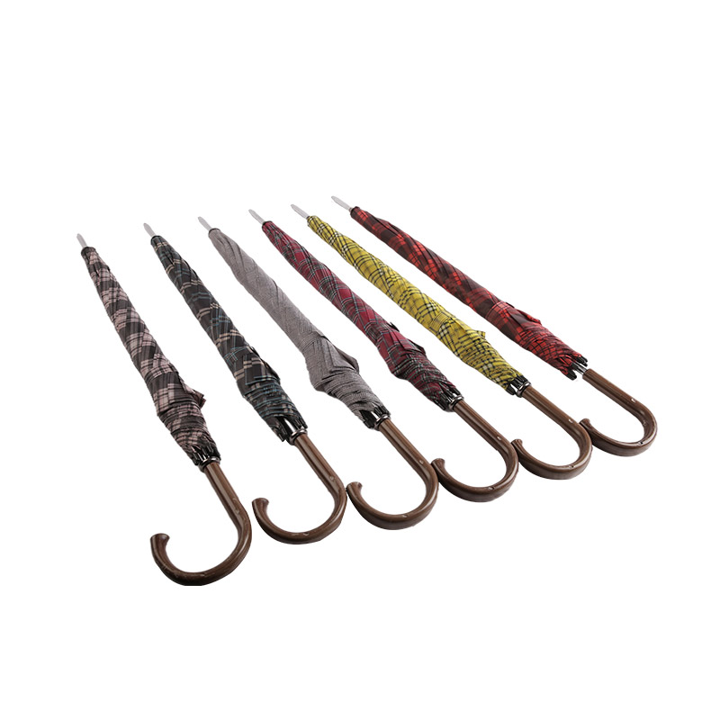 রেড প্লেড স্টুডেন্ট স্পিরিট পলিয়েস্টার স্ট্রেইট ছাতা-0E6B0329