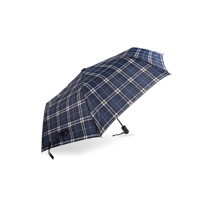 ডোরাকাটা জালি সঙ্কুচিত পঞ্জি তিন-গুণ ছাতা-0E6B0432