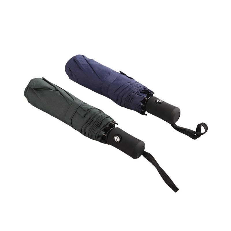 বিশুদ্ধ নীল ইউভি সুরক্ষা পঞ্জি তিন-ভাঁজ ছাতা-0E6B0550