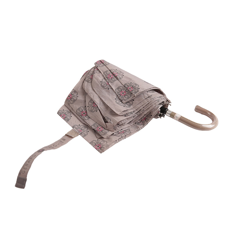 হালকা রঙের প্রিন্টিং পলিয়েস্টার তিন-ভাঁজ ছাতা-0E6B0739