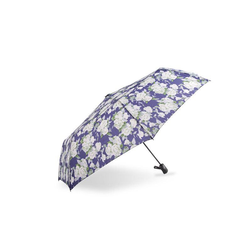 ভিনটেজ স্টার প্রিন্ট পঞ্জিয়ার তিন-গুণ ছাতা-0E6B0757